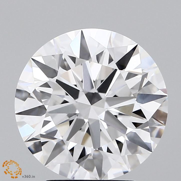 3.06 Carat Round Lab Diamond with  Cut Diamond in 14KT  view 1

