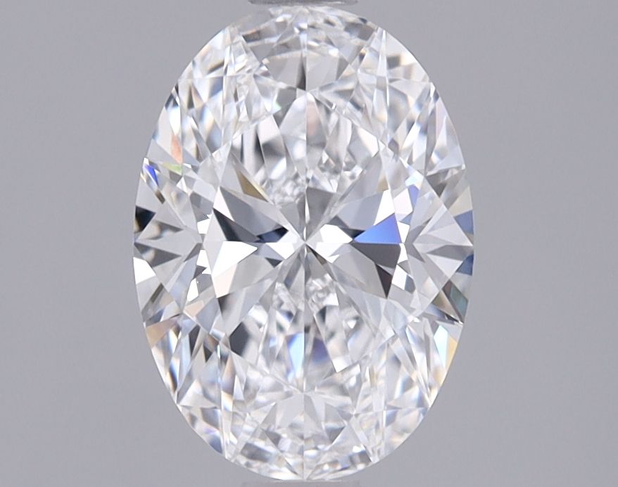 1.5 Carat Oval Lab Diamond with  Cut Diamond in 14KT  view 1
