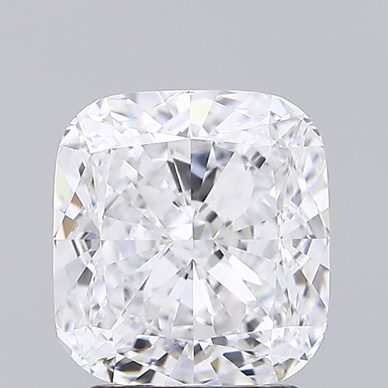 2.73 Carat Cushion Lab Diamond with  Cut Diamond in 14KT  view 1
