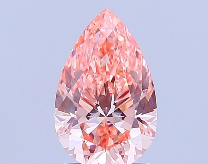 2.01 Carat Pear Lab Diamond with  Cut Diamond in 14KT  view 1
