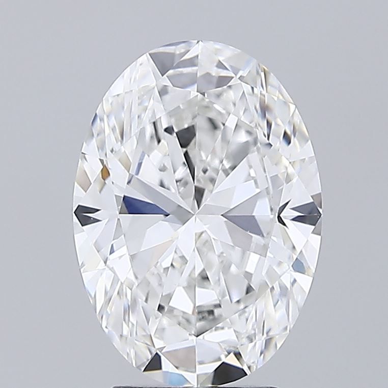 3.11 Carat Oval Lab Diamond with  Cut Diamond in 14KT  view 1
