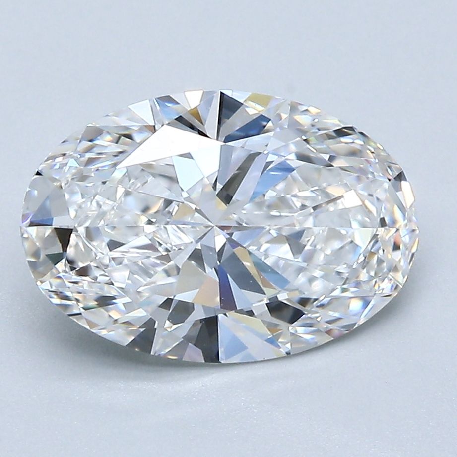 2.5 Carat Oval Natural Diamond with  Cut Diamond in 14KT  view 1
