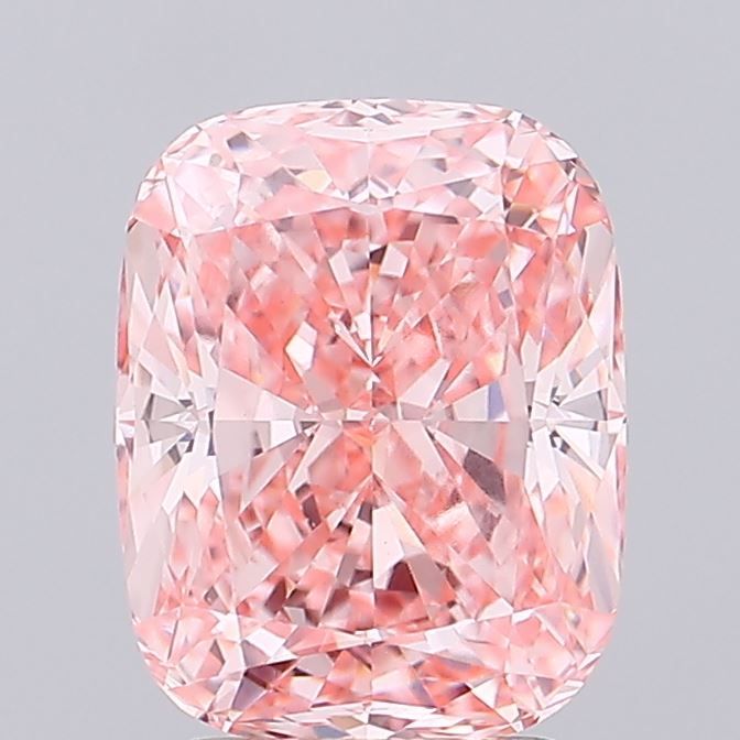 3.34 Carat Cushion Lab Diamond with  Cut Diamond in 14KT  view 1
