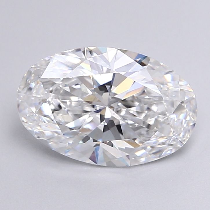 2.26 Carat Oval Lab Diamond with  Cut Diamond in 14KT  view 1
