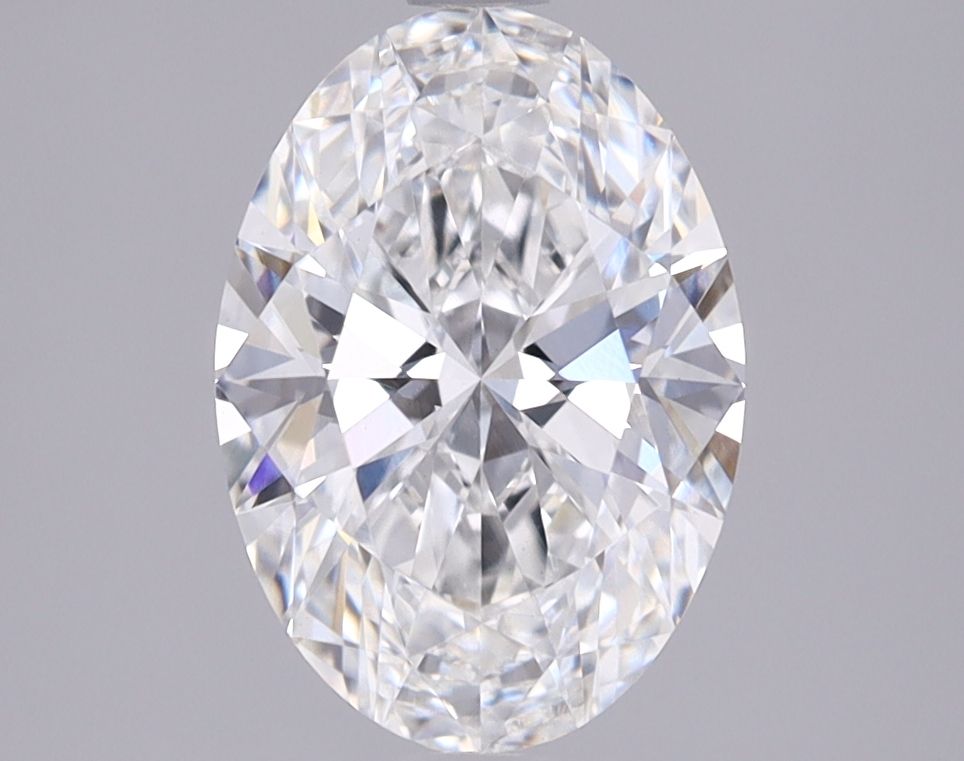 2.05 Carat Oval Lab Diamond with  Cut Diamond in 14KT  view 1
