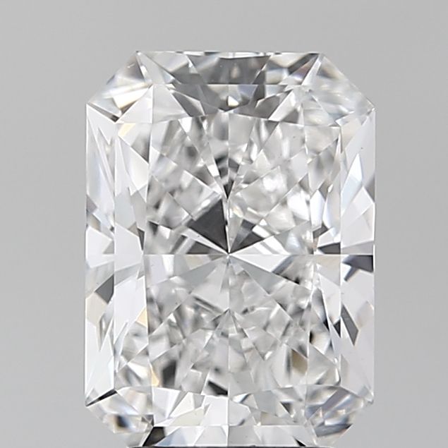 3.04 Carat Radiant Lab Diamond with  Cut Diamond in 14KT  view 1
