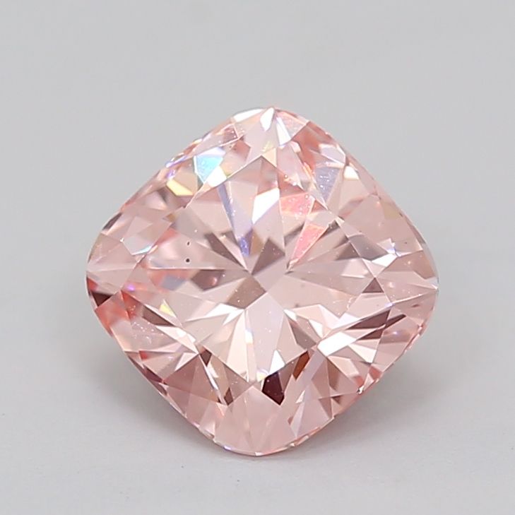 1.38 Carat Cushion Lab Diamond with  Cut Diamond in 14KT  view 1
