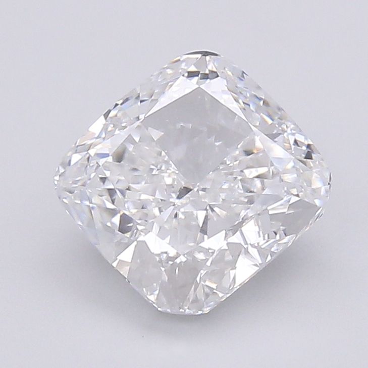 4.02 Carat Cushion Lab Diamond with  Cut Diamond in 14KT  view 1
