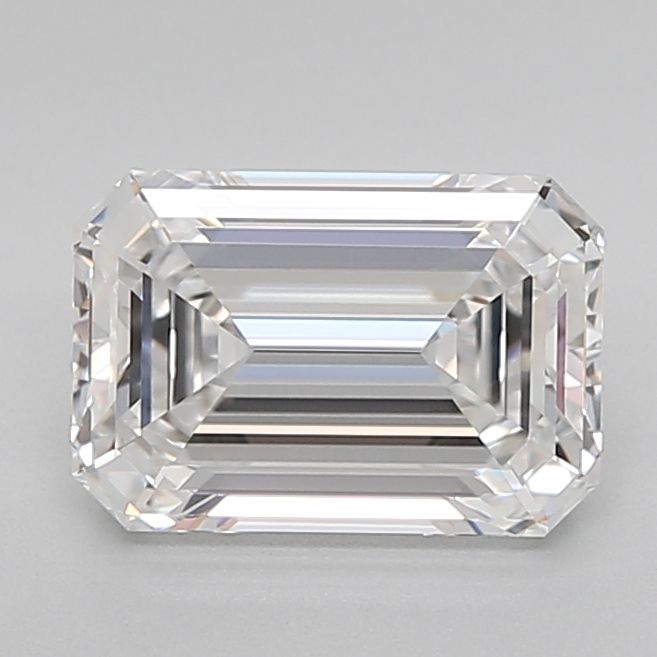 2.02 Carat Emerald Lab Diamond with  Cut Diamond in 14KT  view 1
