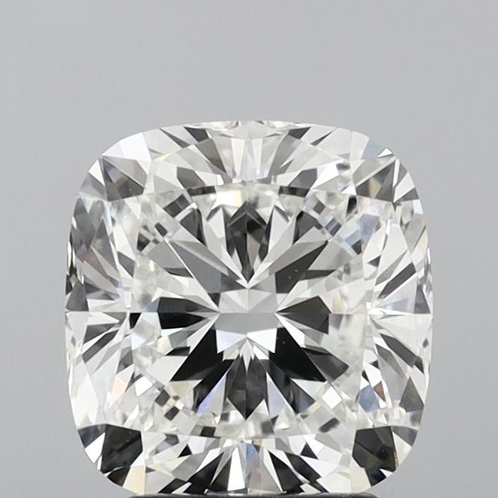 2.94 Carat Cushion Lab Diamond with  Cut Diamond in 14KT  view 1
