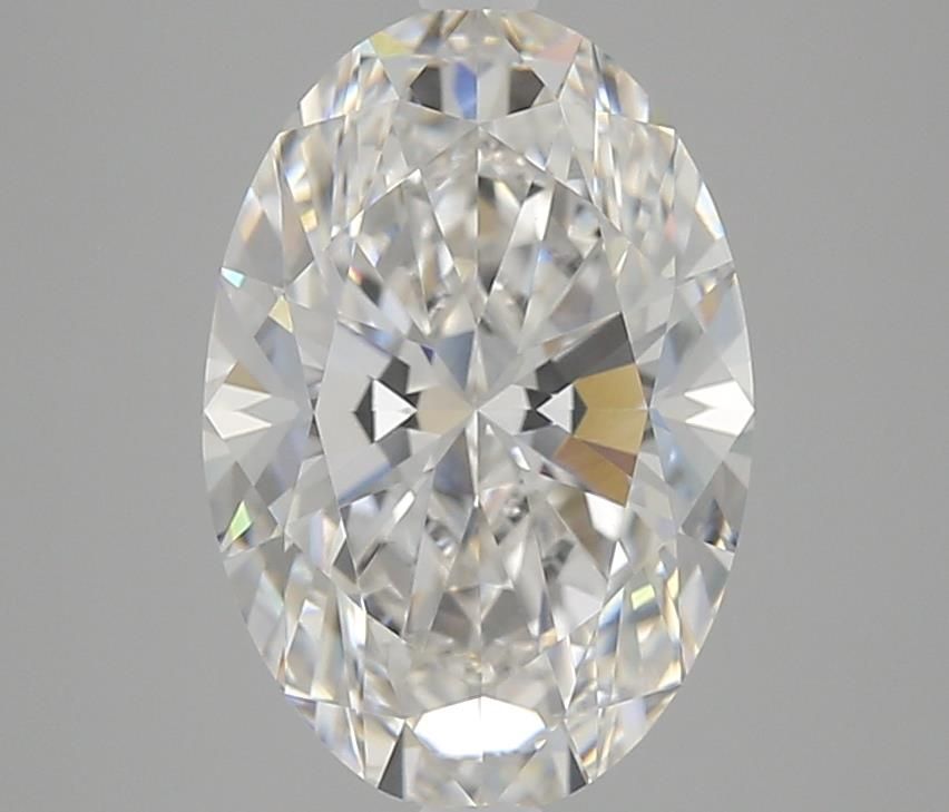 3.58 Carat Oval Lab Diamond with  Cut Diamond in 14KT  view 1
