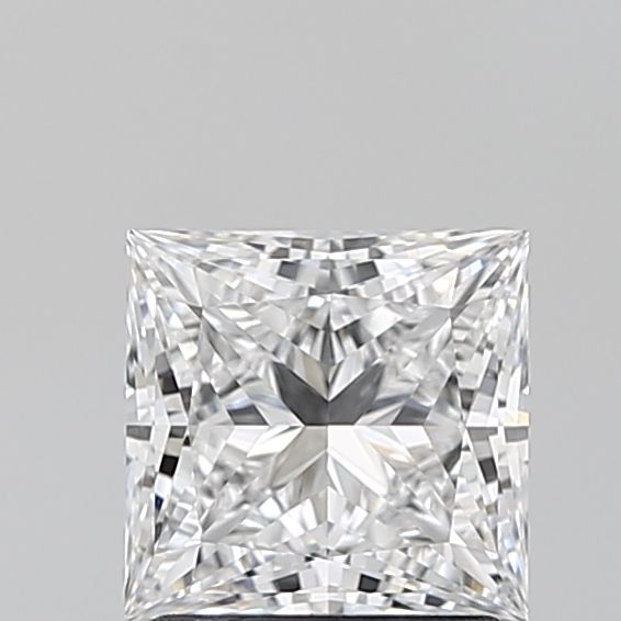 1.58 Carat Princess Lab Diamond with  Cut Diamond in 14KT  view 1
