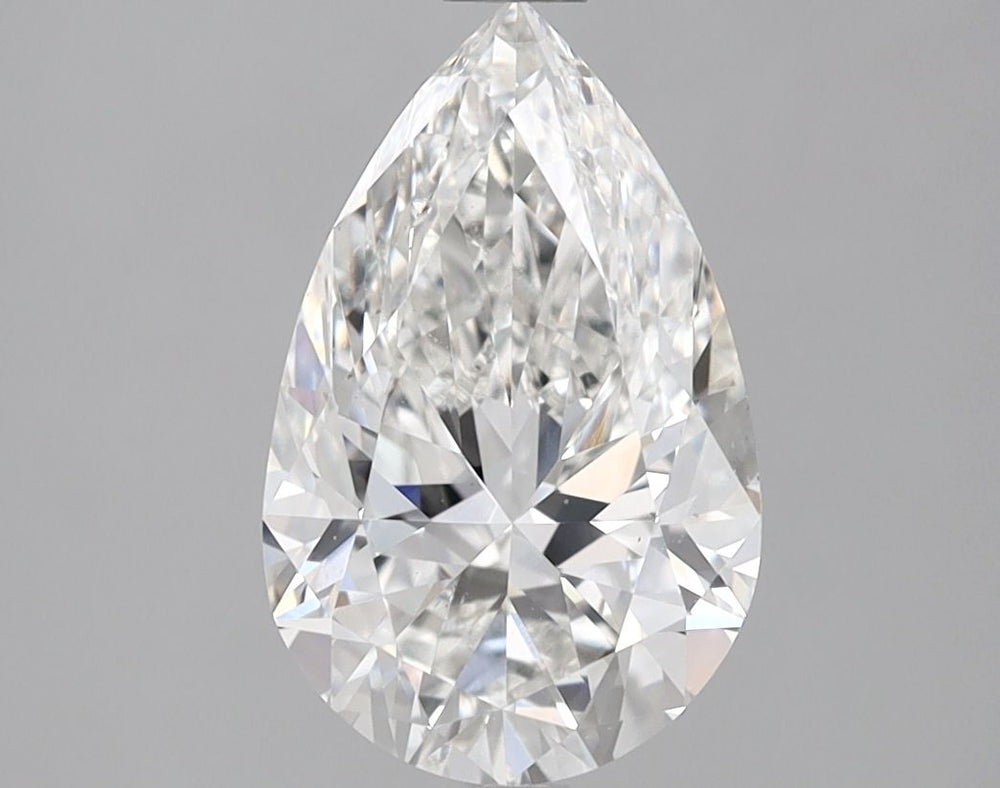2.03 Carat Pear Natural Diamond with  Cut Diamond in 14KT  view 1
