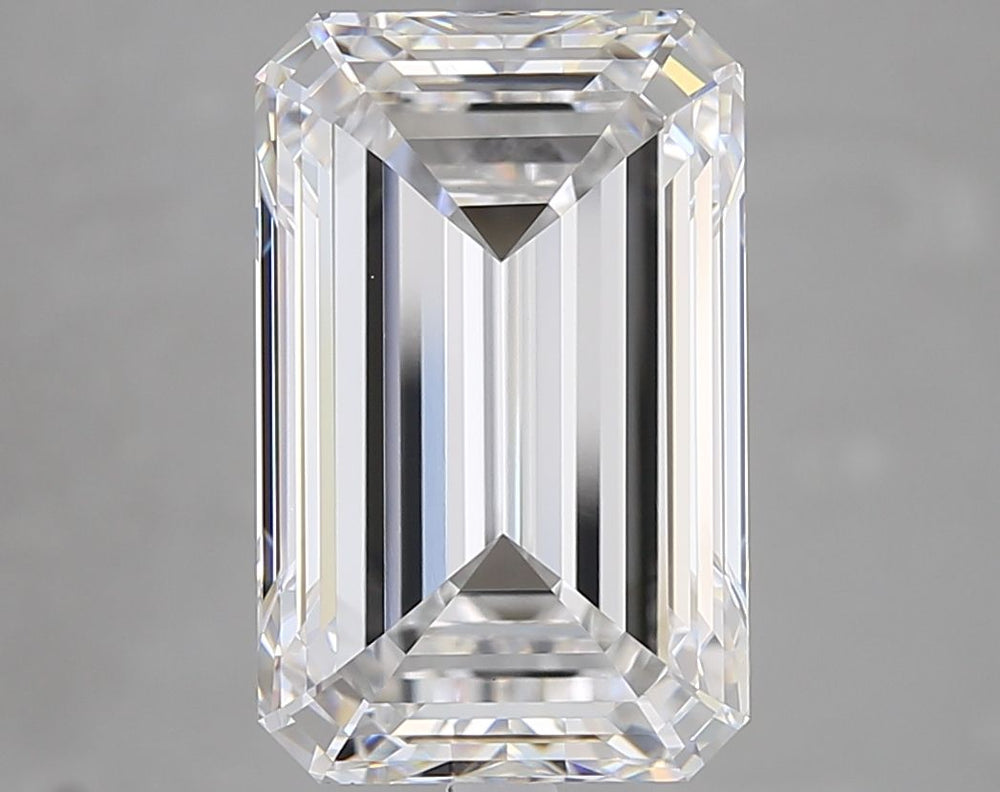 7.0 Carat Emerald Lab Diamond with  Cut Diamond in 14KT  view 1
