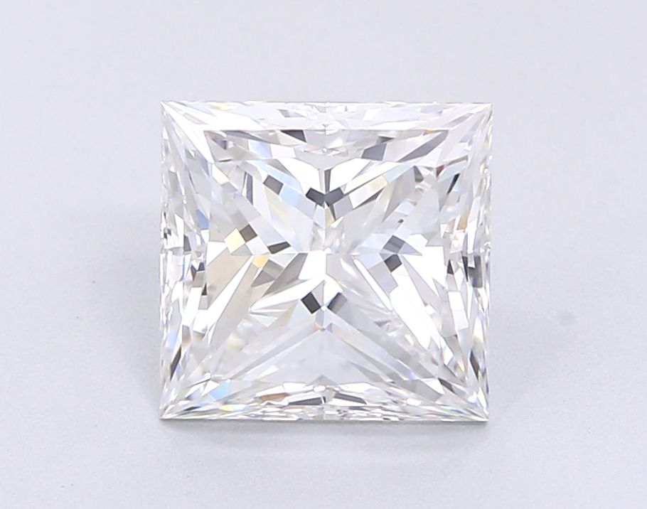 3.03 Carat Princess Lab Diamond with  Cut Diamond in 14KT  view 1
