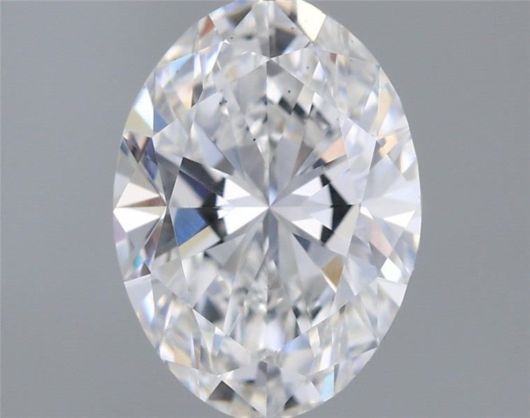 0.9 Carat Oval Lab Diamond with  Cut Diamond in 14KT  view 1
