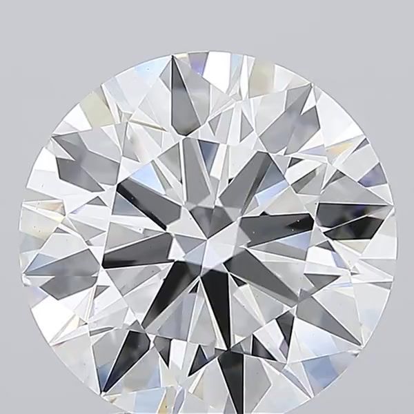 7.01 Carat Round Lab Diamond with  Cut Diamond in 14KT  view 1
