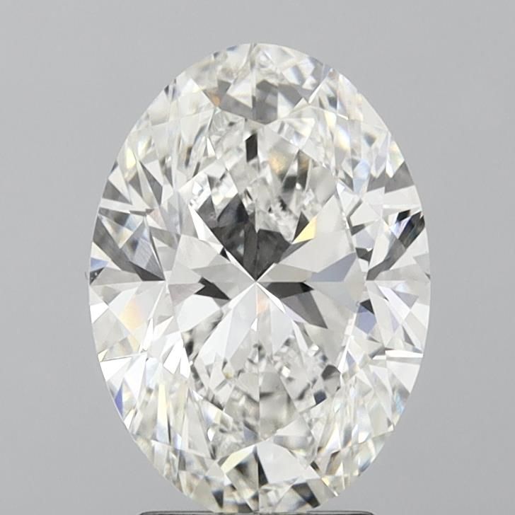 3.3 Carat Oval Lab Diamond with  Cut Diamond in 14KT  view 1
