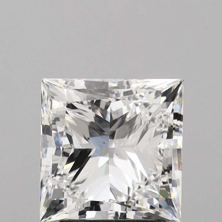 3.0 Carat Princess Lab Diamond with  Cut Diamond in 14KT  view 1
