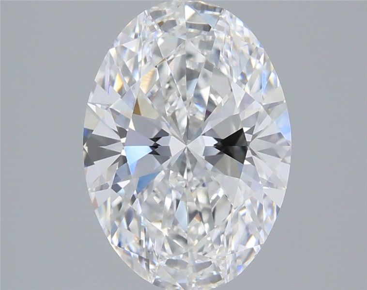 3.02 Carat Oval Lab Diamond with  Cut Diamond in 14KT  view 1
