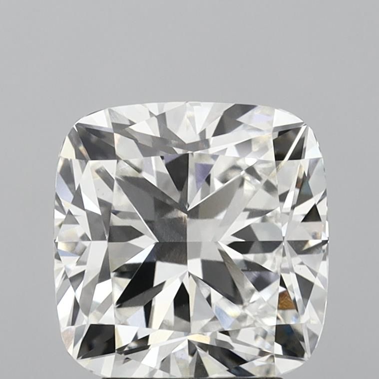 3.51 Carat Cushion Lab Diamond with  Cut Diamond in 14KT  view 1
