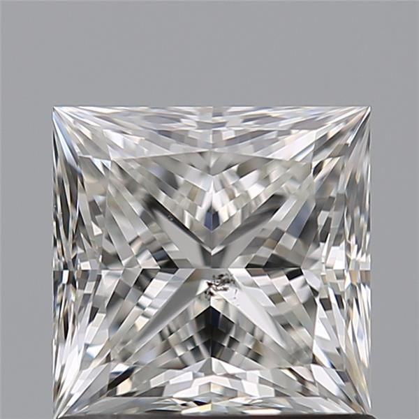 1.04 Carat Princess Natural Diamond with  Cut Diamond in 14KT  view 1
