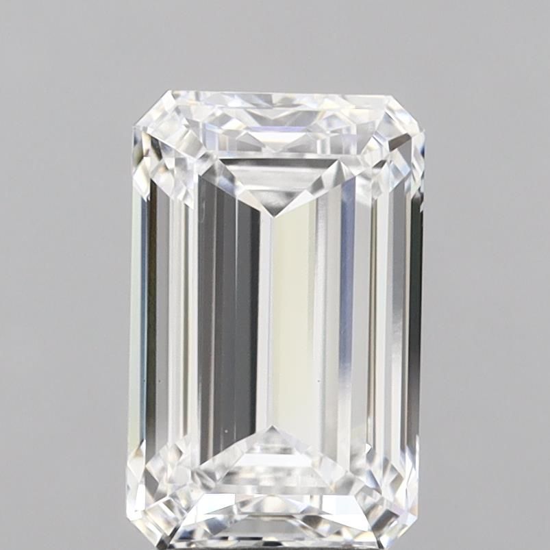 3.09 Carat Emerald Lab Diamond with  Cut Diamond in 14KT  view 1
