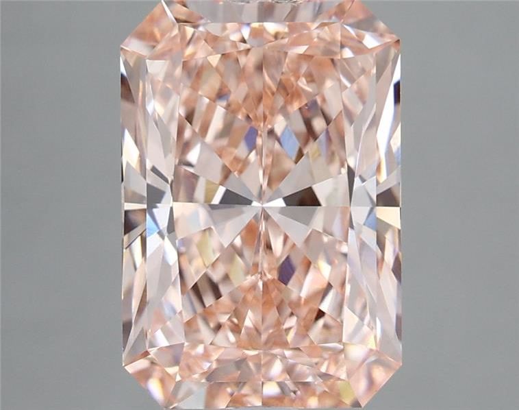 4.79 Carat Radiant Lab Diamond with  Cut Diamond in 14KT  view 1
