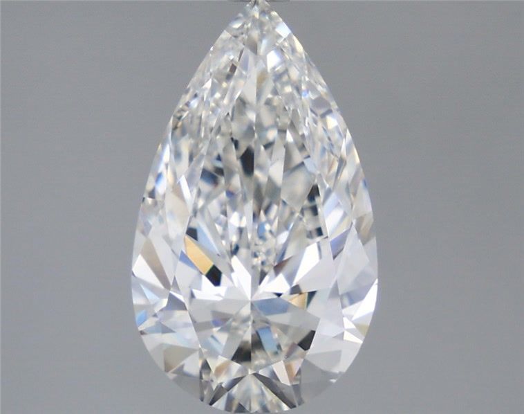 3.0 Carat Pear Lab Diamond with  Cut Diamond in 14KT  view 1

