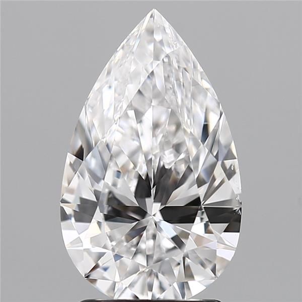 2.02 Carat Pear Natural Diamond with  Cut Diamond in 14KT  view 1
