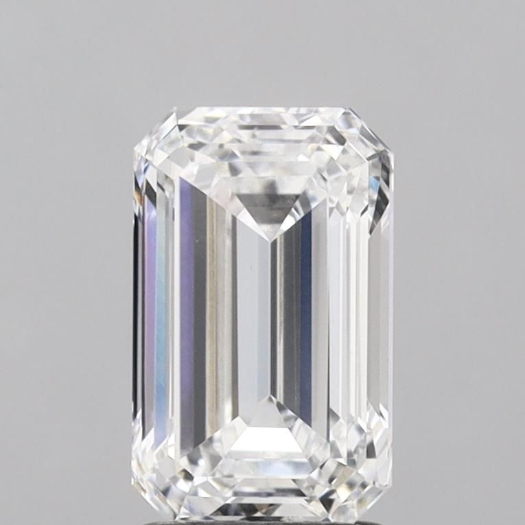 2.22 Carat Emerald Lab Diamond with  Cut Diamond in 14KT  view 1
