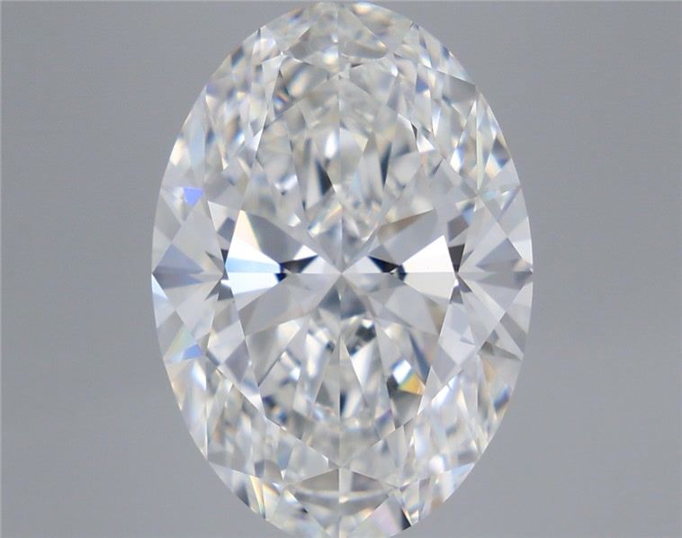 3.07 Carat Oval Lab Diamond with  Cut Diamond in 14KT  view 1
