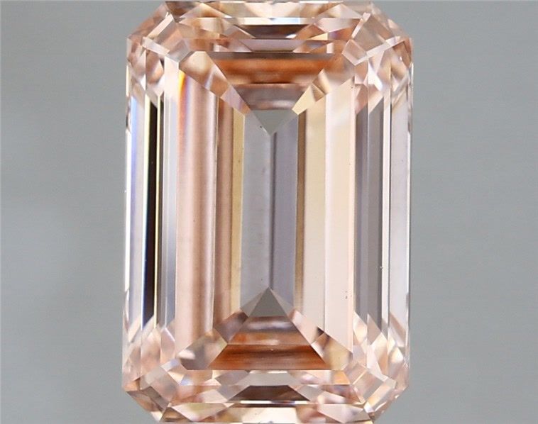 5.53 Carat Emerald Lab Diamond with  Cut Diamond in 14KT  view 1
