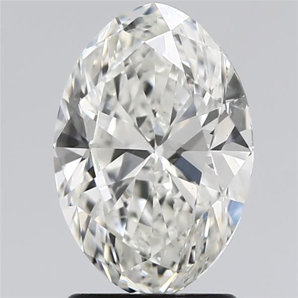 1.8 Carat Oval Natural Diamond with  Cut Diamond in 14KT  view 1
