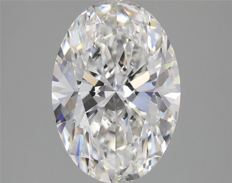 2.85 Carat Oval Lab Diamond with  Cut Diamond in 14KT  view 1
