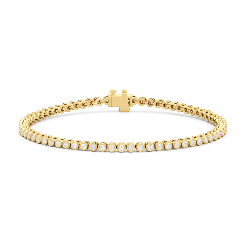 Bezel Set Round Lab Diamond Tennis Bracelet