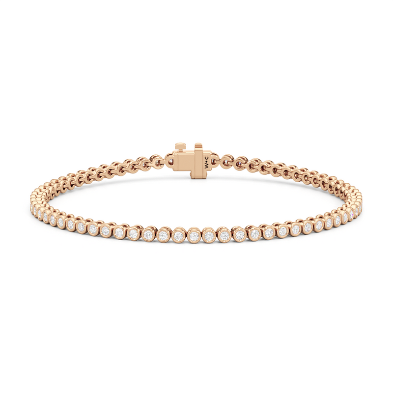Bezel Set Round Lab Diamond Tennis Bracelet