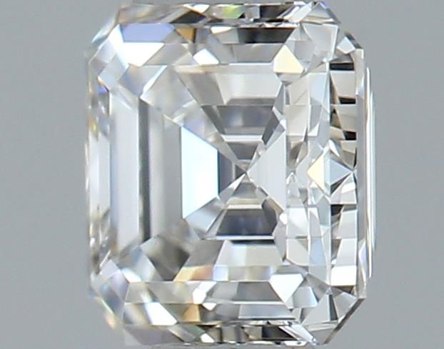 0.5 Carat Asscher Natural Diamond with  Cut Diamond in 14KT  view 1

