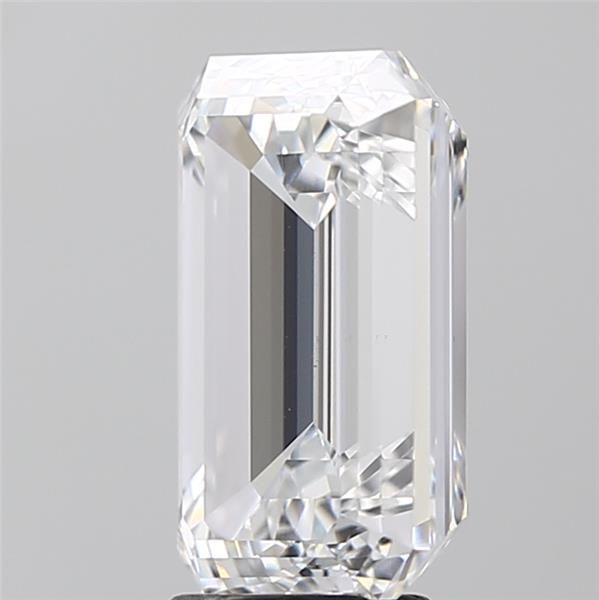 5.0 Carat Emerald Lab Diamond with  Cut Diamond in 14KT  view 1
