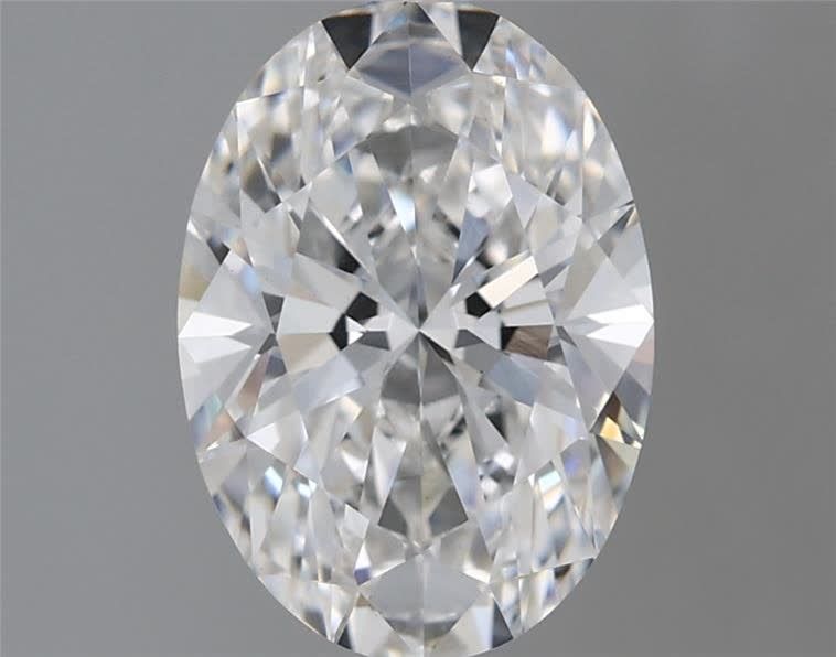 1.41 Carat Oval Lab Diamond with  Cut Diamond in 14KT  view 1
