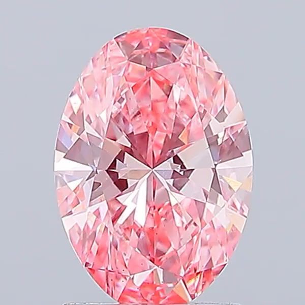 1.52 Carat Oval Lab Diamond with  Cut Diamond in 14KT  view 1
