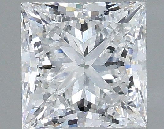 0.74 Carat Princess Lab Diamond with  Cut Diamond in 14KT  view 1
