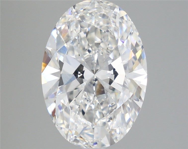 4.5 Carat Oval Lab Diamond with  Cut Diamond in 14KT  view 1
