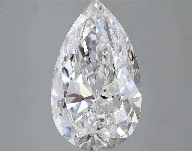 5.01 Carat Pear Natural Diamond with  Cut Diamond in 14KT  view 1
