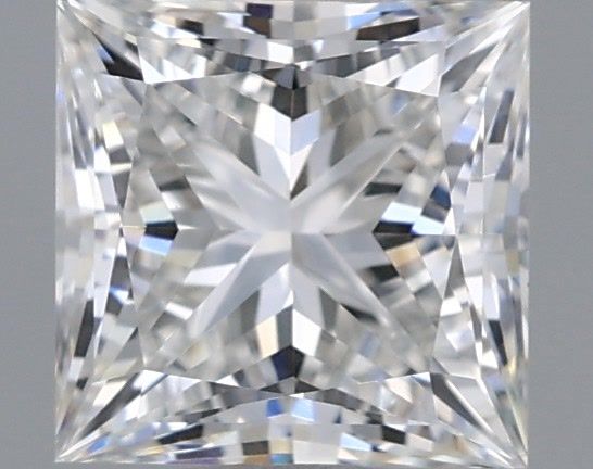 1.0 Carat Princess Lab Diamond with  Cut Diamond in 14KT  view 1
