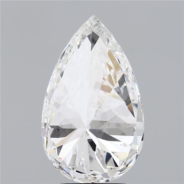 3.99 Carat Pear Lab Diamond with  Cut Diamond in 14KT  view 1
