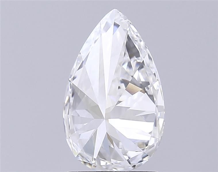 1.92 Carat Pear Lab Diamond with  Cut Diamond in 14KT  view 1
