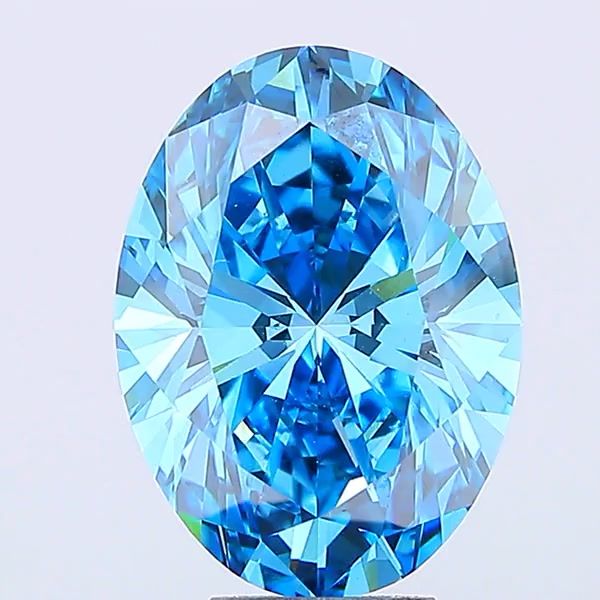 7.02 Carat Oval Lab Diamond with  Cut Diamond in 14KT  view 1
