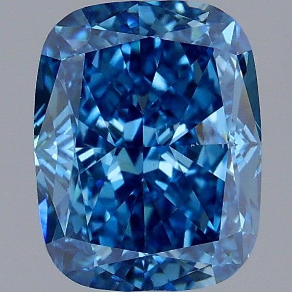 2.08 Carat Cushion Lab Diamond with  Cut Diamond in 14KT  view 1
