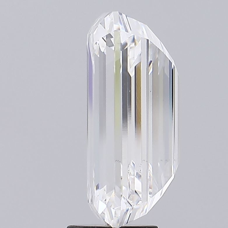 8.01 Carat Emerald Lab Diamond with  Cut Diamond in 14KT  view 1
